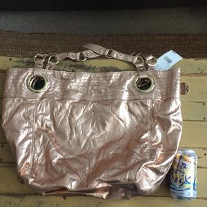 NWT STEVEN BY STEVE MADDEN ROSE GOLD OVERSIZED BAG